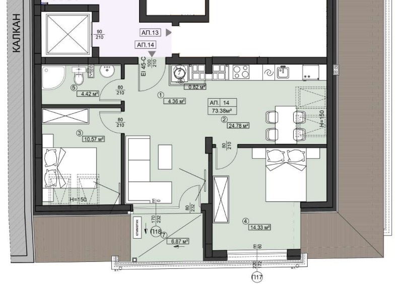 Продаја  2 спаваће собе Софија , Сухата река , 91 м2 | 76072583 - слика [3]