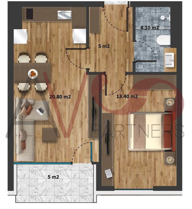 De vânzare  1 dormitor Sofia , Poligona , 69 mp | 93104721 - imagine [4]