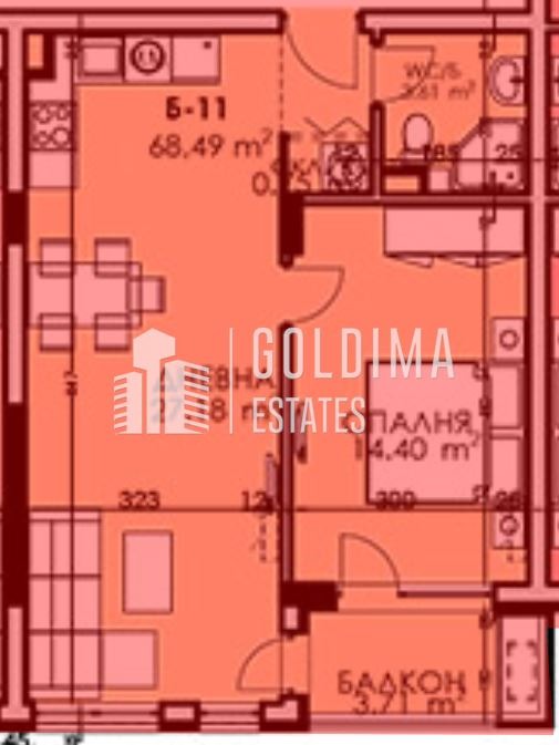 Eladó  1 hálószoba Burgas , Slavejkov , 68 négyzetméter | 63296714 - kép [2]