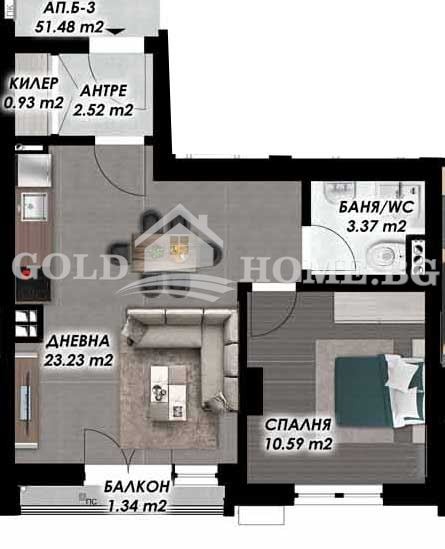 Продава 2-СТАЕН, гр. Пловдив, Гагарин, снимка 2 - Апартаменти - 53042271