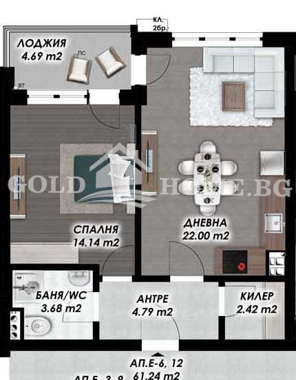 Продава 2-СТАЕН, гр. Пловдив, Гагарин, снимка 6 - Апартаменти - 53042271