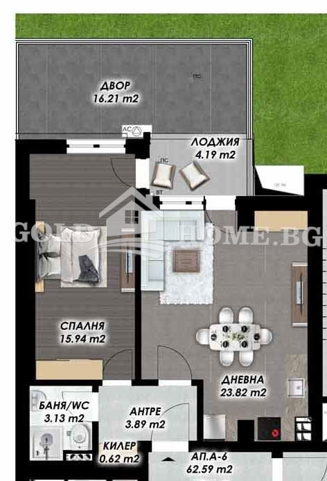 Продава 2-СТАЕН, гр. Пловдив, Гагарин, снимка 14 - Апартаменти - 53042271