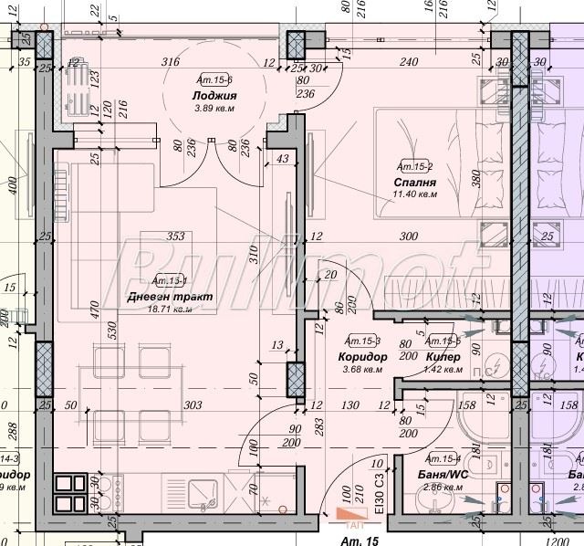 Продаја  1 спаваћа соба Варна , Вазраждане 2 , 57 м2 | 46508666 - слика [9]