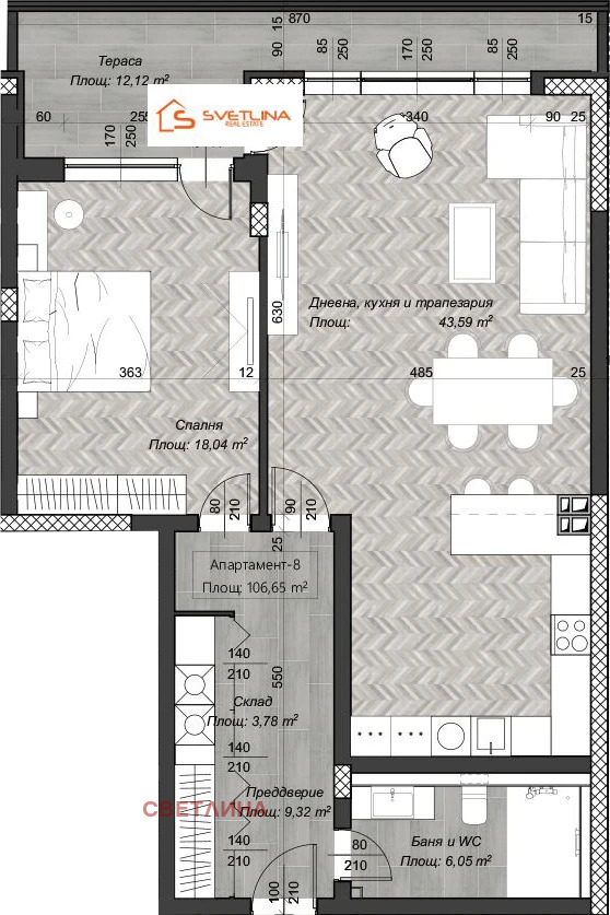 Продаја  1 спаваћа соба Софија , Центар , 126 м2 | 56492467 - слика [3]