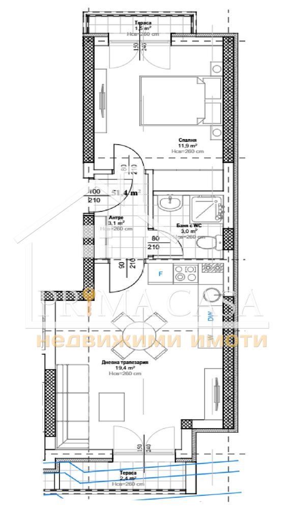 Продава 2-СТАЕН, гр. Пловдив, Кючук Париж, снимка 2 - Апартаменти - 54051286