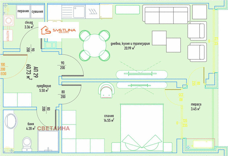 Продава 2-СТАЕН, гр. София, Малинова долина, снимка 1 - Aпартаменти - 49128045