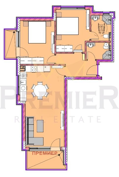 Продаја  2 спаваће собе Варна , Владислав Варненчик 1 , 103 м2 | 31141144 - слика [3]