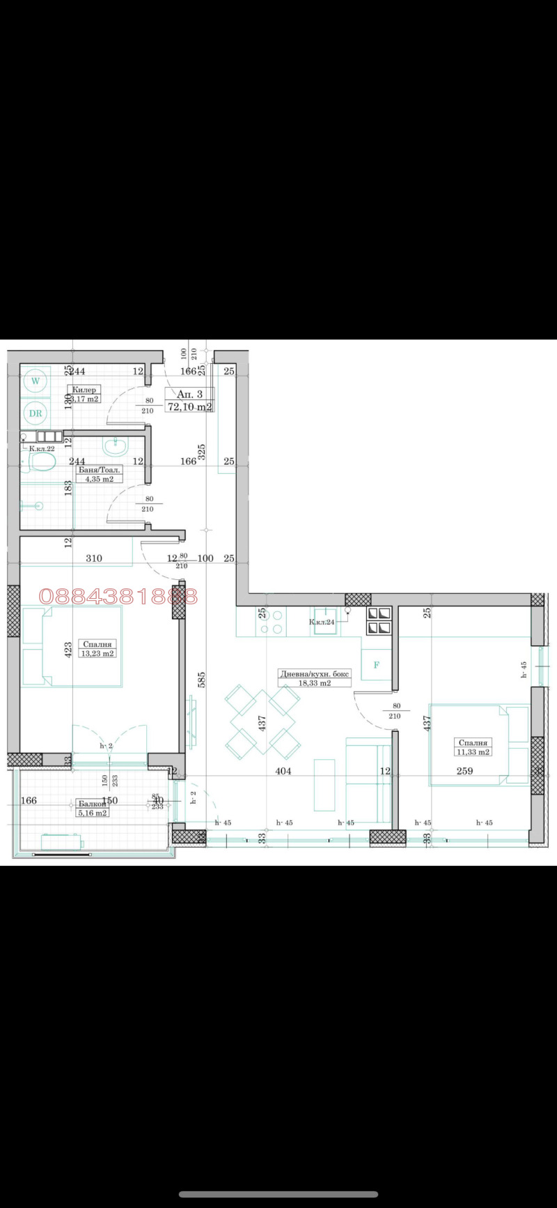 Продава 3-СТАЕН, гр. Варна, Гранд Мол, снимка 2 - Aпартаменти - 49071045