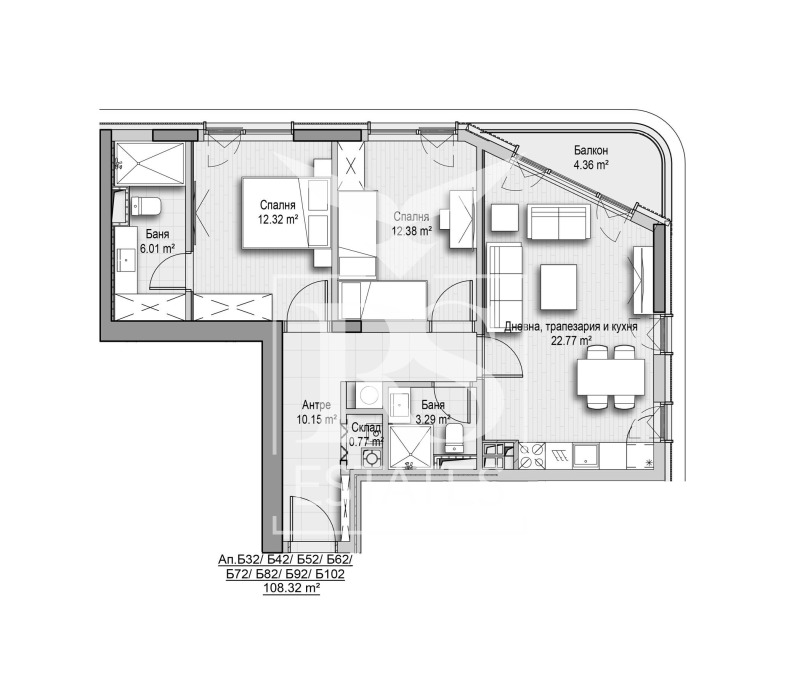 Na prodej  2 ložnice Sofia , ž.gr.Zoopark , 108 m2 | 38251711 - obraz [4]