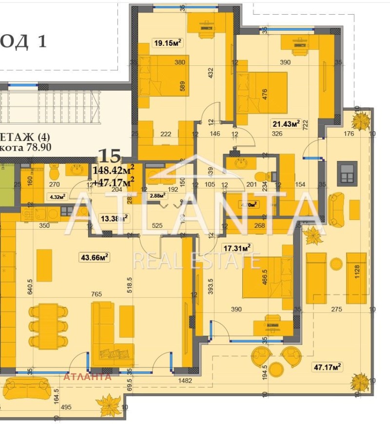 Продаја  3 спаваће собе Варна , к.к. Сланчев ден , 227 м2 | 69617461 - слика [3]