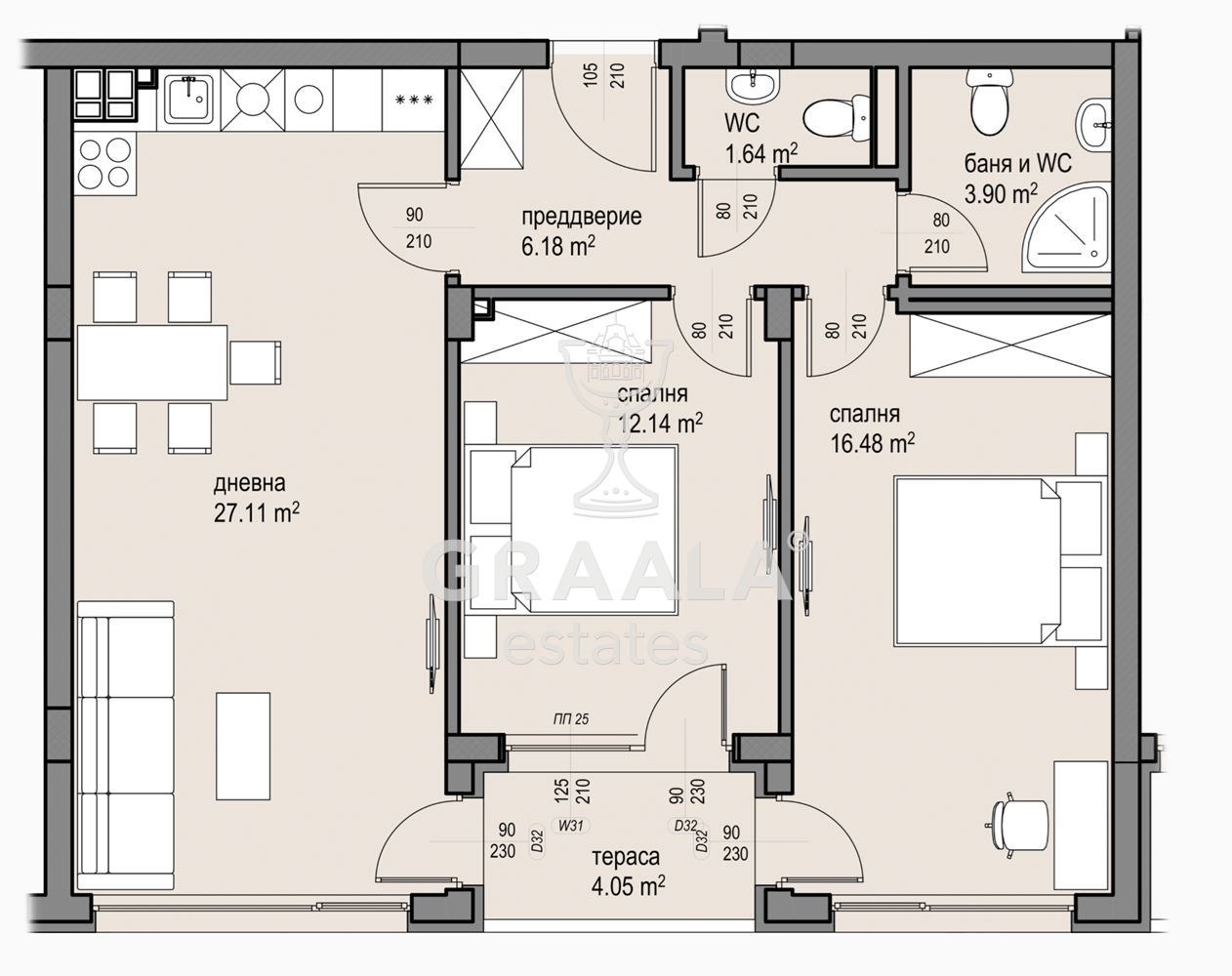 Продава 3-СТАЕН, гр. София, Малинова долина, снимка 14 - Апартаменти - 56309433