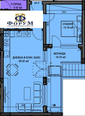 1 bedroom Ostromila, Plovdiv 1