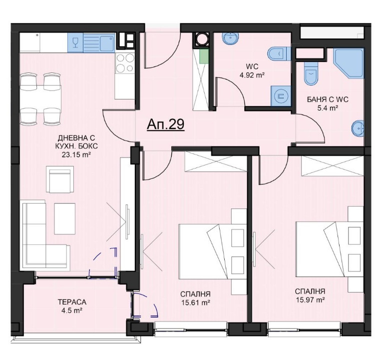 Продава 3-СТАЕН, гр. София, Малинова долина, снимка 2 - Апартаменти - 52233226