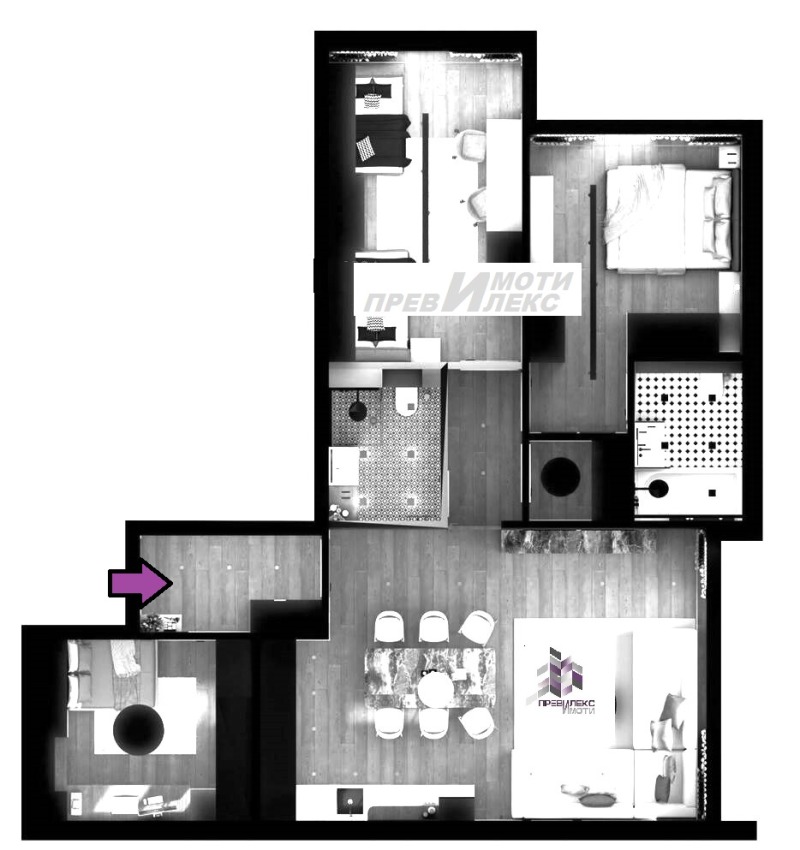 Продава 4-СТАЕН, гр. Пловдив, Съдийски, снимка 6 - Апартаменти - 53539426