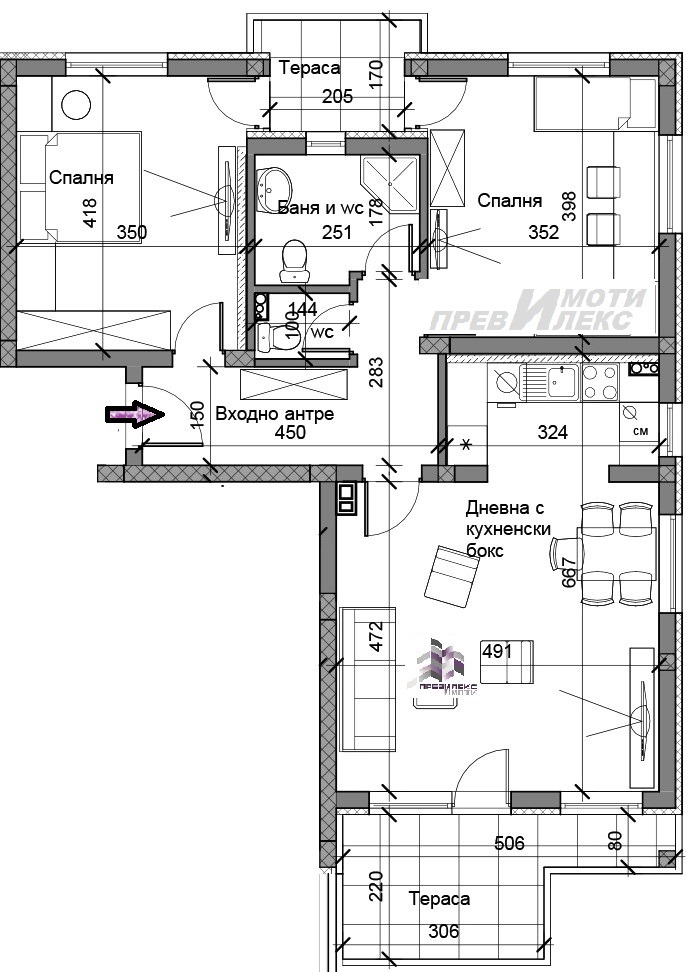Продава 3-СТАЕН, гр. Пловдив, Коматевски възел, снимка 9 - Апартаменти - 56522739