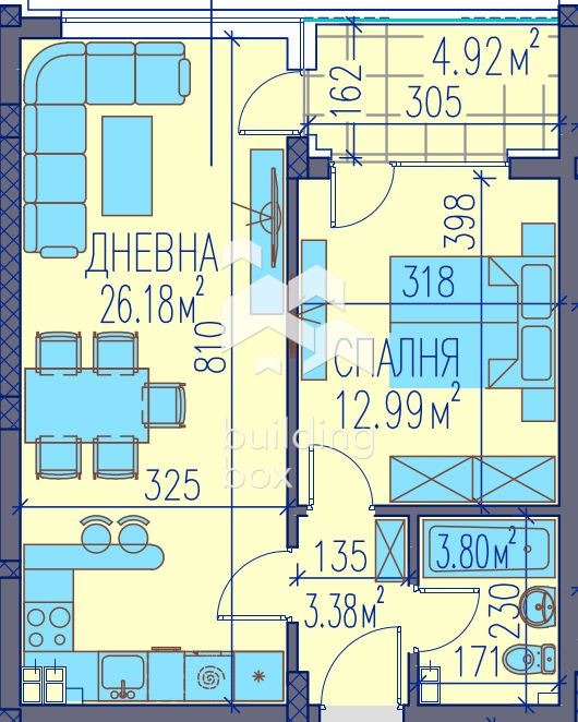 Προς πώληση  1 υπνοδωμάτιο Πλοβδηβ , Τρακηια , 73 τ.μ | 78427626 - εικόνα [4]