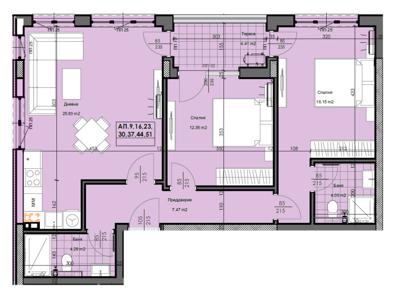 Продава 3-СТАЕН, гр. Пловдив, Гагарин, снимка 2 - Aпартаменти - 49220544