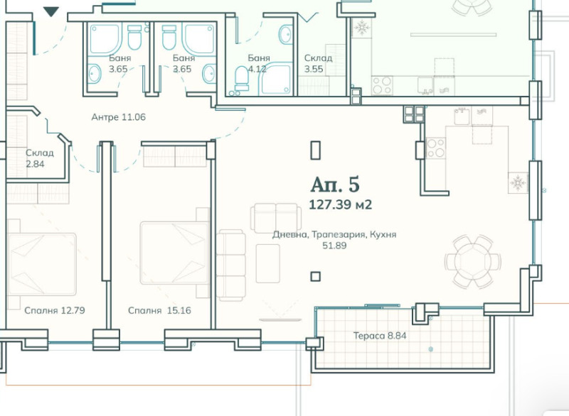 Продава 3-СТАЕН, гр. София, с. Бистрица, снимка 4 - Апартаменти - 52452574