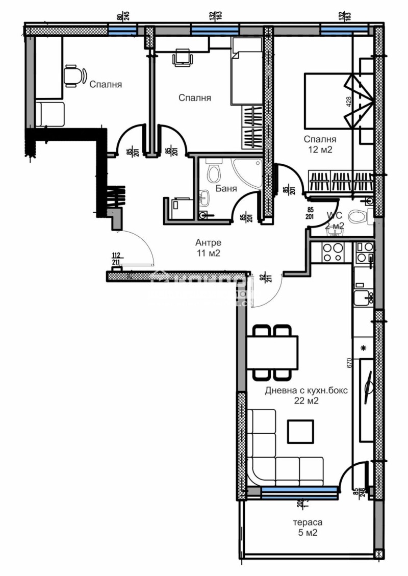 Zu verkaufen  3+ Schlafzimmer Plowdiw , Trakija , 101 qm | 99217752 - Bild [5]