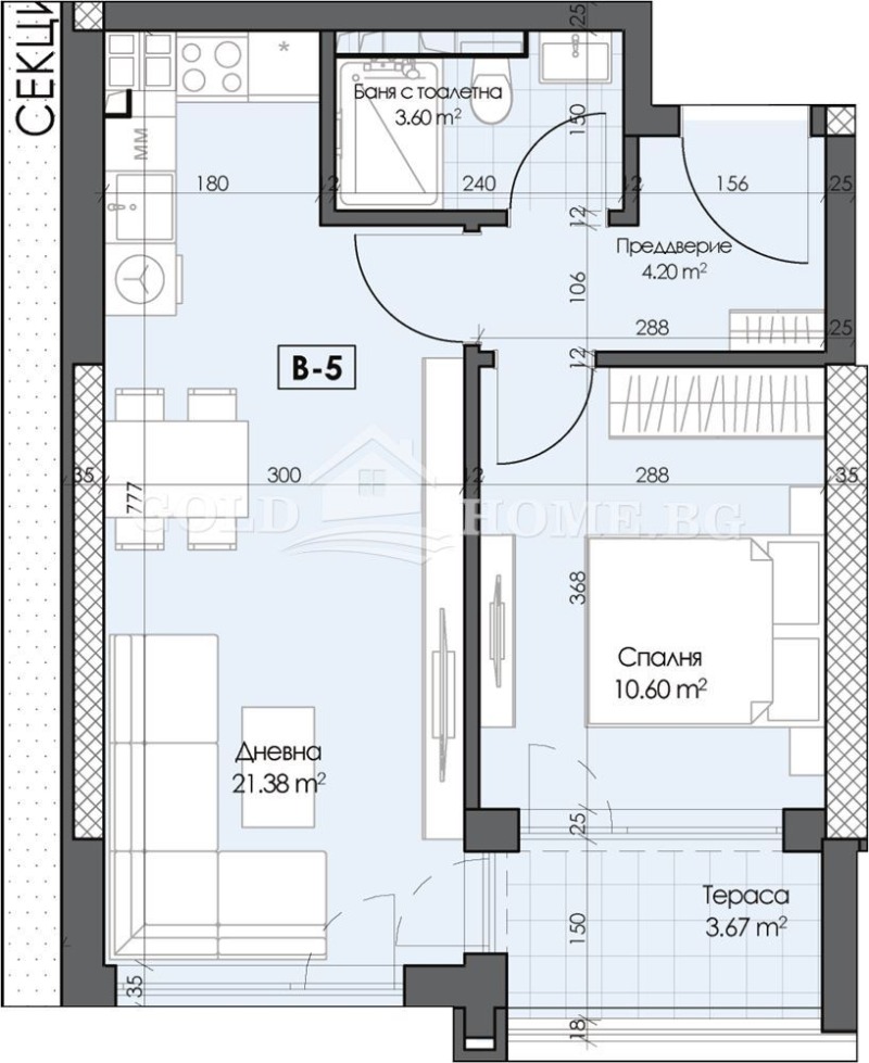 Продава 2-СТАЕН, гр. Пловдив, Гагарин, снимка 4 - Апартаменти - 53326150