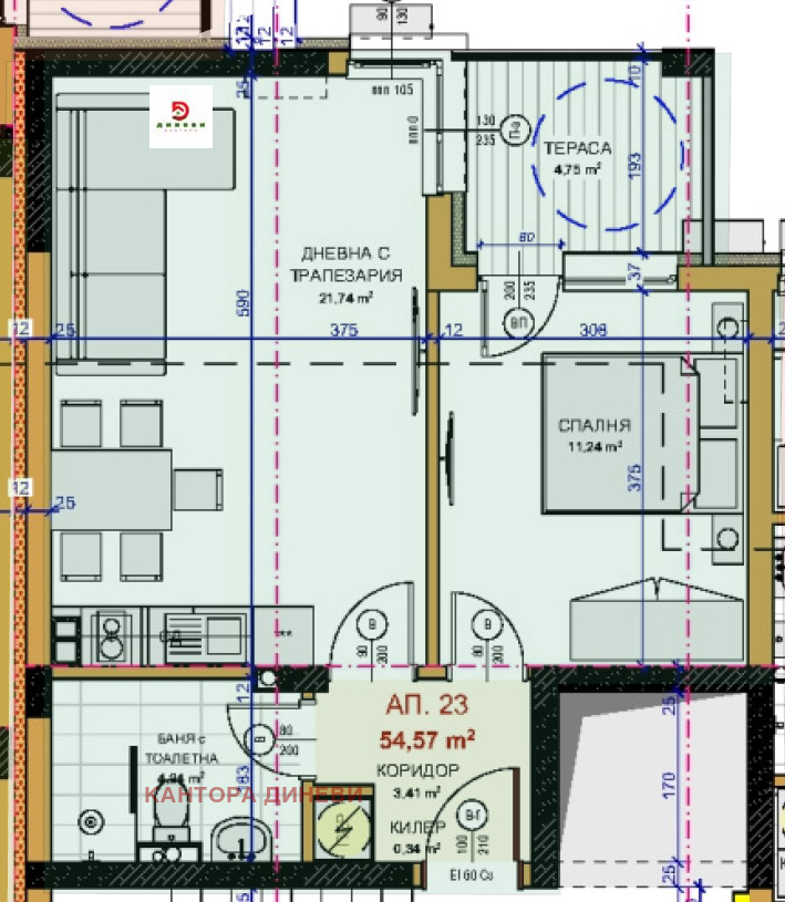 Продава 2-СТАЕН, гр. Стара Загора, Железник - център, снимка 3 - Апартаменти - 55323488