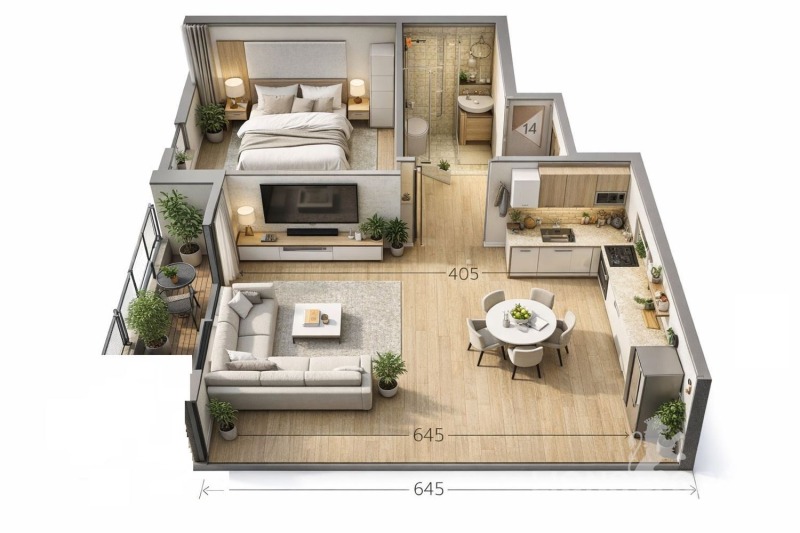Продава 2-СТАЕН в град Варна, Изгрев - 72 кв.м / 128 500 € » 251 324.16 лв., ЛАЙЪНС ГРУП