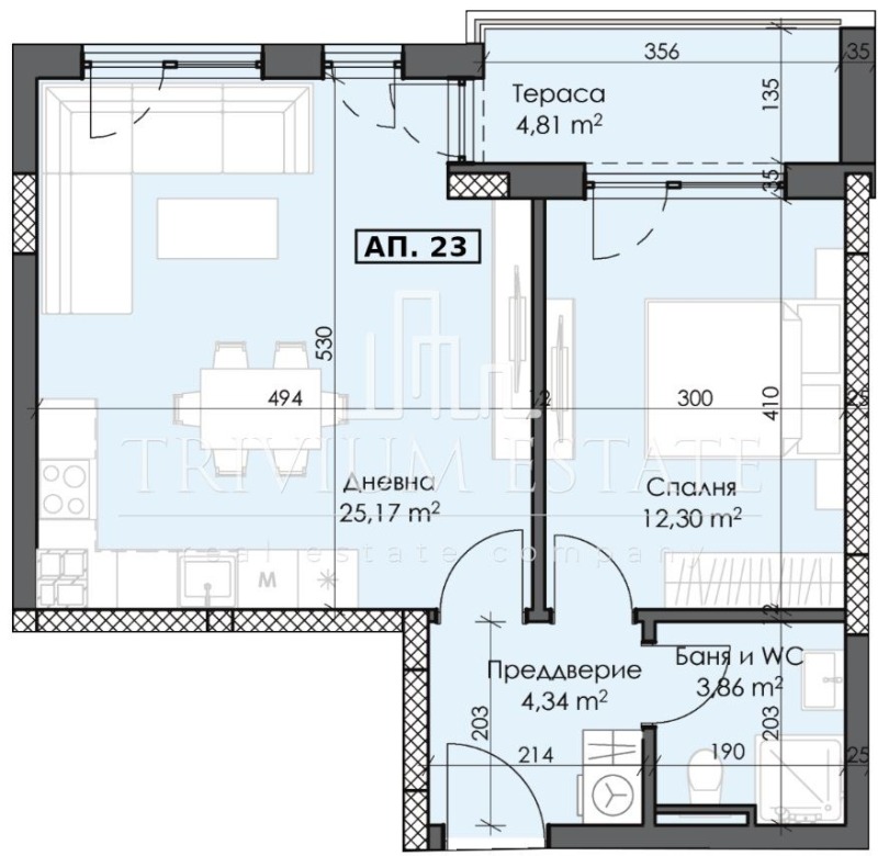 Продава 2-СТАЕН, гр. Пловдив, Тракия, снимка 3 - Апартаменти - 52885585