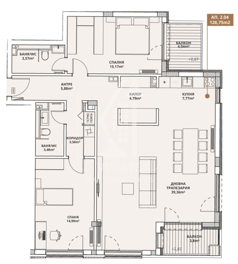 Продава 4-СТАЕН, гр. София, Павлово, снимка 8 - Aпартаменти - 47300510