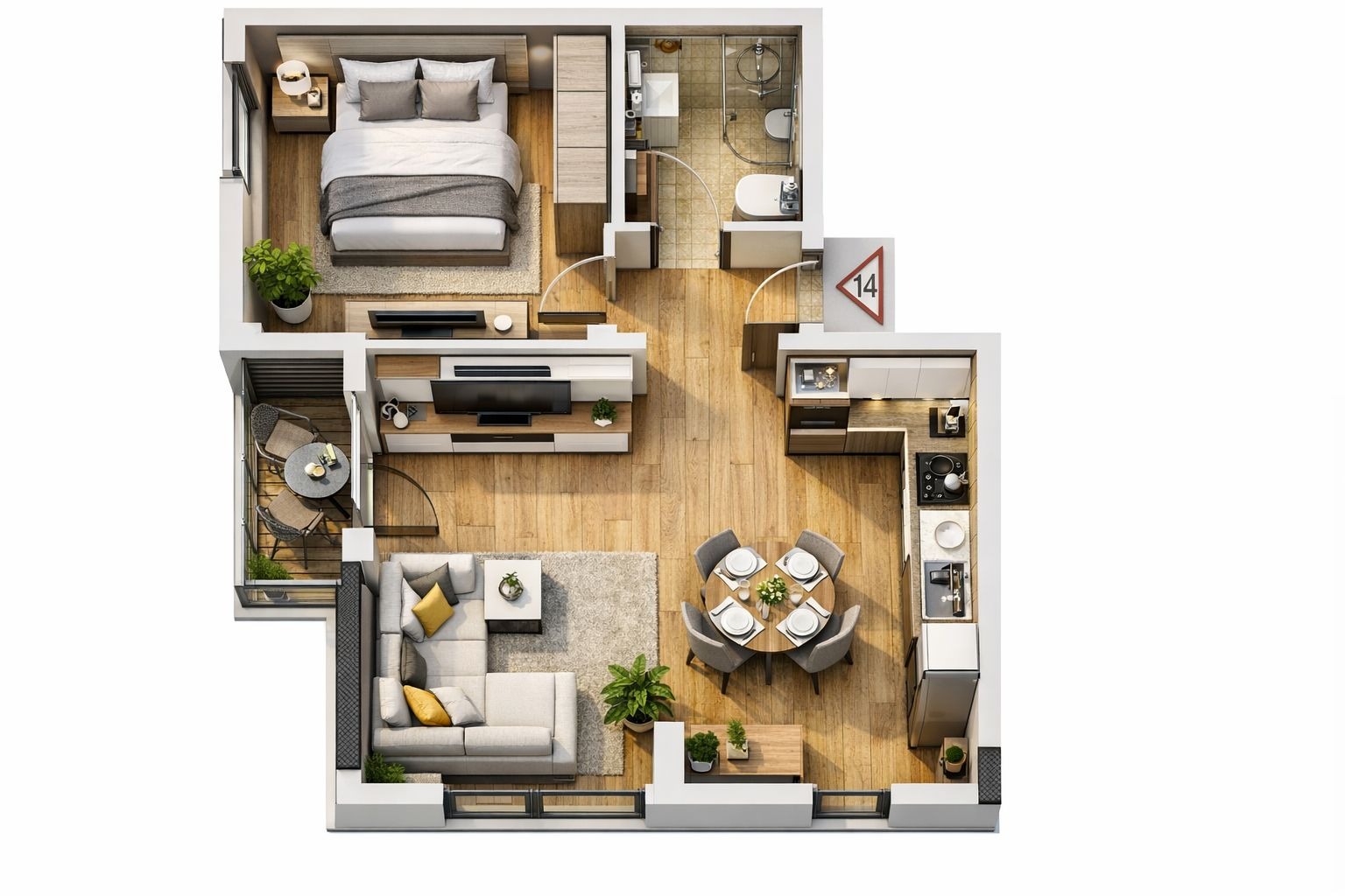 Продава 2-СТАЕН, гр. Варна, Изгрев, снимка 3 - Апартаменти - 54234477