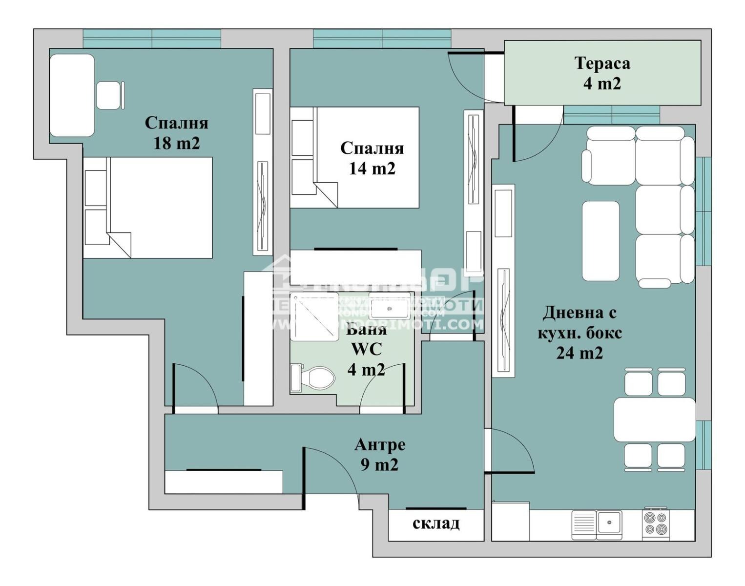 Продава 3-СТАЕН, гр. Пловдив, Тракия, снимка 6 - Апартаменти - 53716997