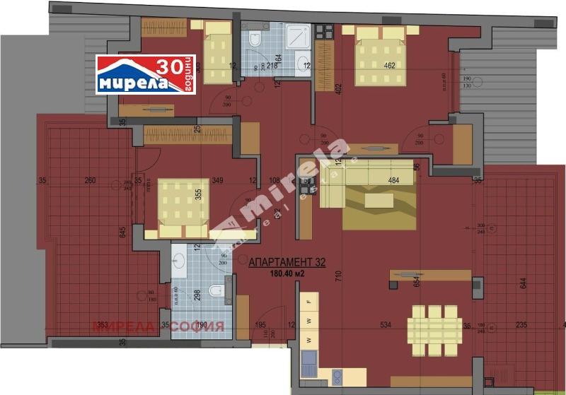 Продава 4-СТАЕН в град София, Банишора - 180 кв.м / 396 887 € » 776 243.50 лв., МИРЕЛА - СОФИЯ
