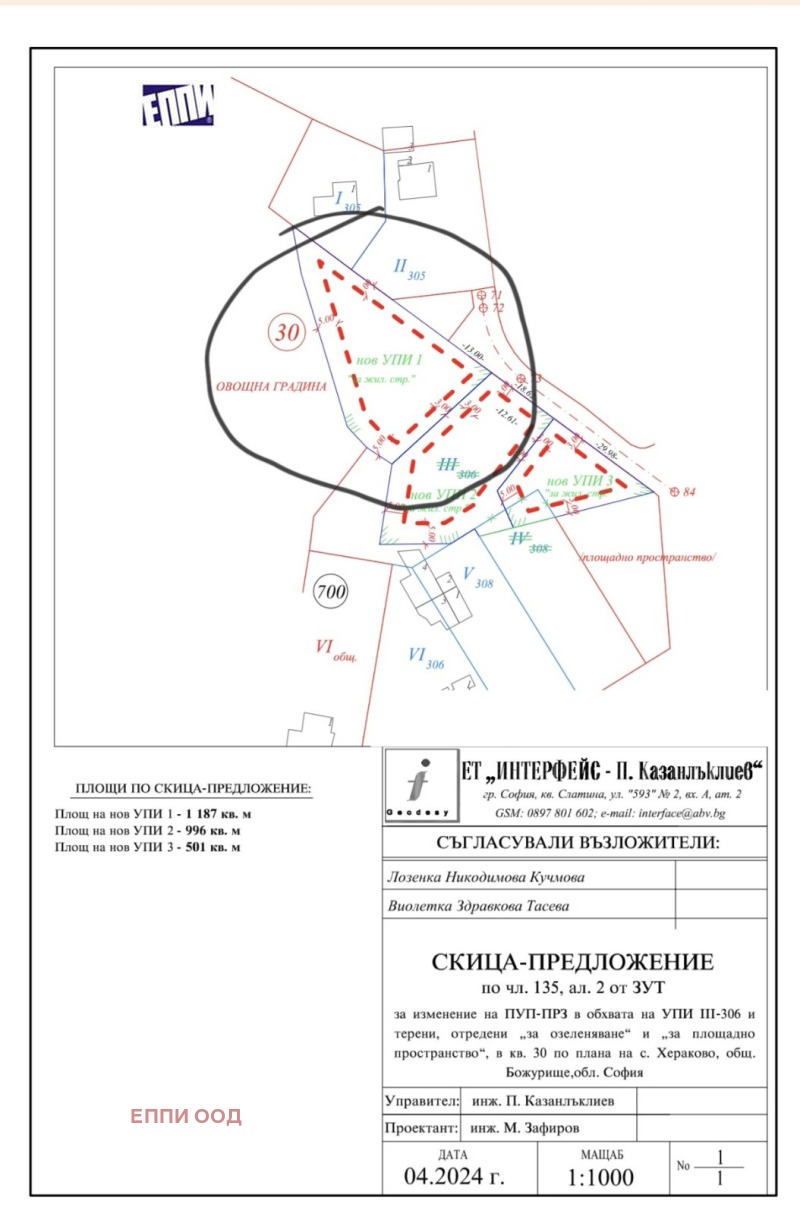 Продава ПАРЦЕЛ в област София, с. Хераково - 1187 кв.м / 92 586 € » 181 082.48 лв., ЕППИ ООД
