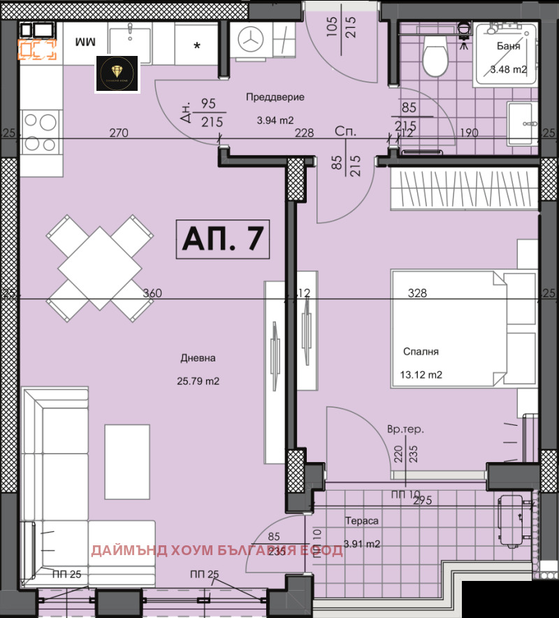 Продава 2-СТАЕН, гр. Пловдив, Гагарин, снимка 2 - Aпартаменти - 49449850