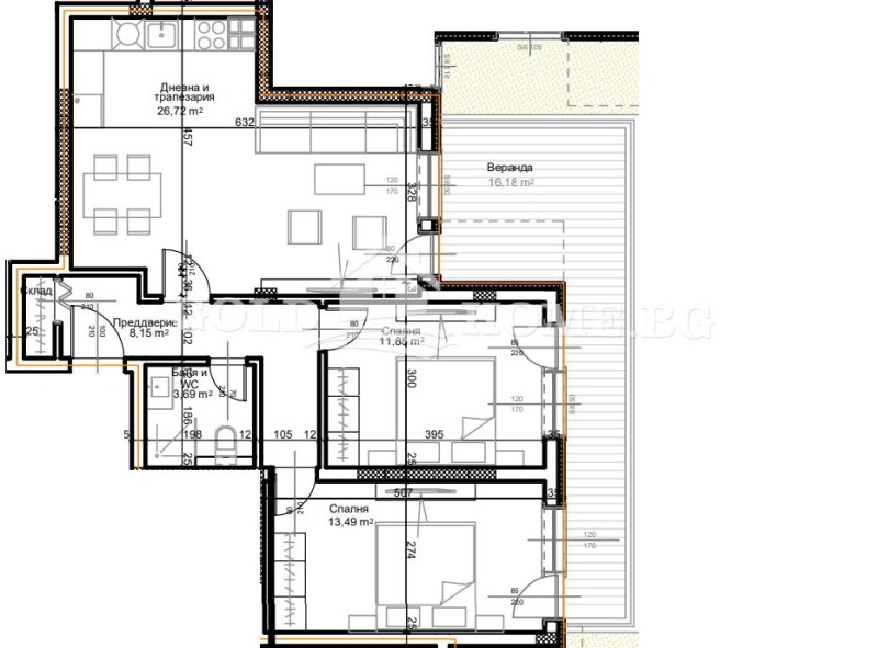 Zu verkaufen  2 Schlafzimmer Plowdiw , Ostromila , 89 qm | 72805126 - Bild [2]