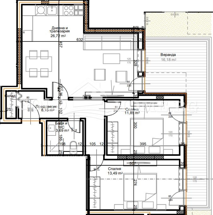 Zu verkaufen  2 Schlafzimmer Plowdiw , Ostromila , 89 qm | 72805126 - Bild [3]