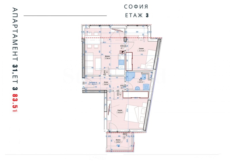 Продава 3-СТАЕН, гр. София, Слатина, снимка 2 - Апартаменти - 53107486