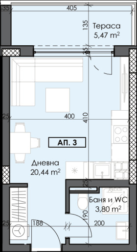 1-стаен град Пловдив, Тракия 2