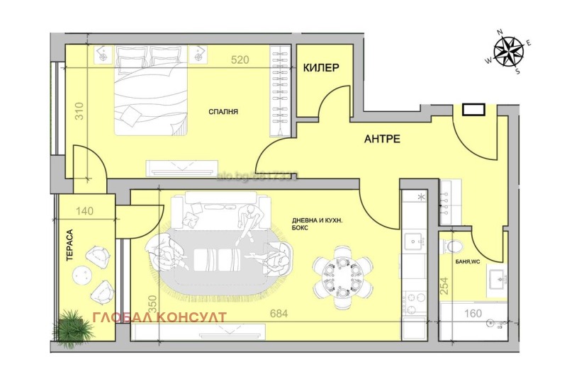 Продава 2-СТАЕН, гр. Пловдив, Пещерско шосе, снимка 1 - Aпартаменти - 48598276