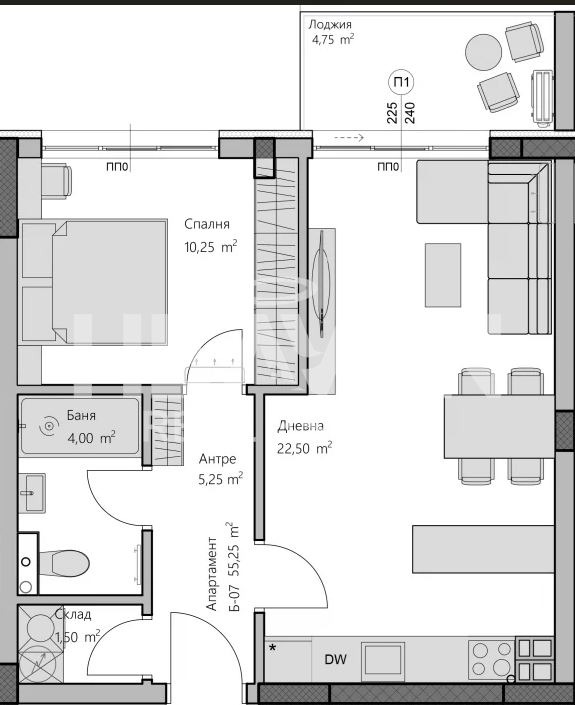 Te koop  1 slaapkamer Plovdiv , Christo Smirnenski , 65 m² | 47491574 - afbeelding [4]