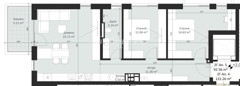 Продава 3-СТАЕН, гр. София, Малинова долина, снимка 4 - Апартаменти - 53008383