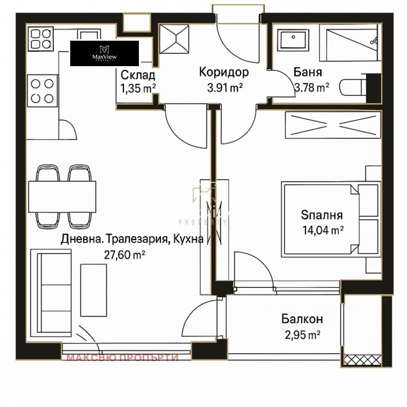 Продава 2-СТАЕН в град София, Витоша - 77 кв.м / 236 200 € » 461 967.05 лв., МАКСВЮ ПРОПЪРТИ