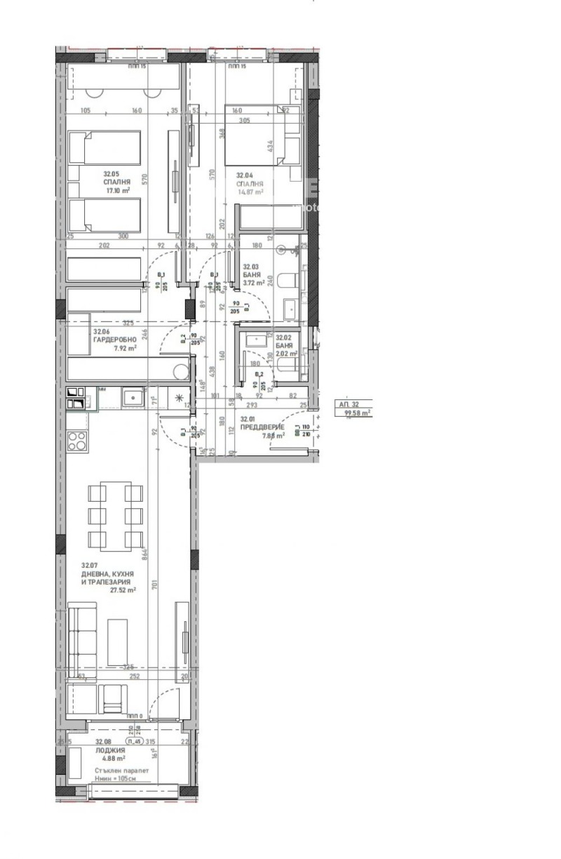 Na sprzedaż  2 sypialnie Sofia , Podujane , 126 mkw | 34958370 - obraz [3]