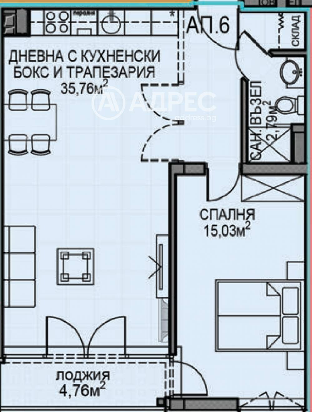 Продава 2-СТАЕН, гр. София, Обеля 2, снимка 4 - Апартаменти - 55923348