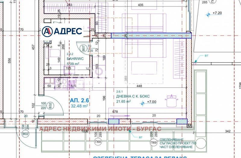 Продава 1-СТАЕН, гр. Бургас, Лазур, снимка 2 - Aпартаменти - 47790045