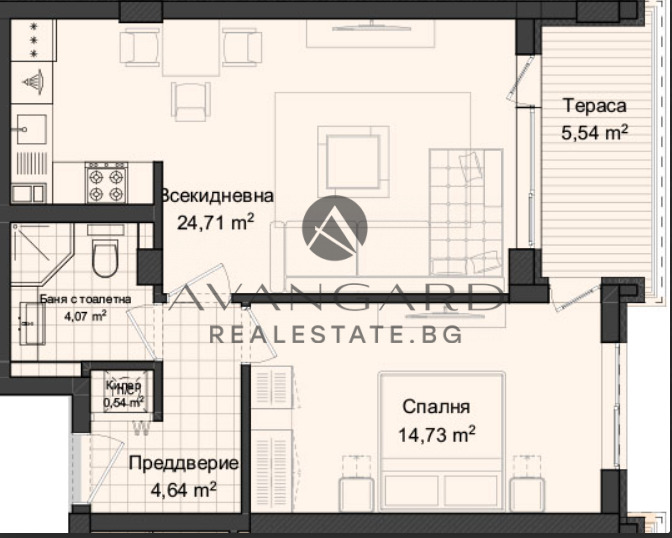 Eladó  1 hálószoba Plovdiv , Karsijaka , 77 négyzetméter | 24877237 - kép [5]