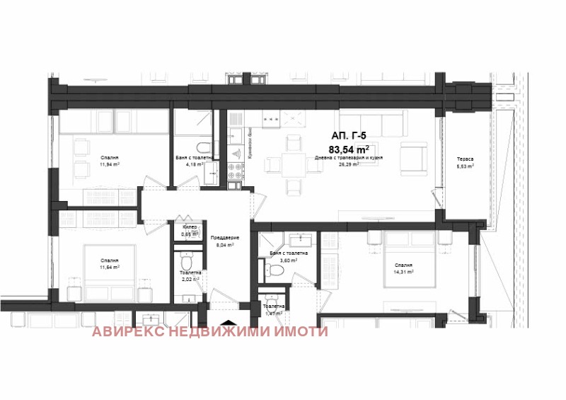 Продава 3-СТАЕН, гр. Пловдив, Гагарин, снимка 3 - Aпартаменти - 47700438