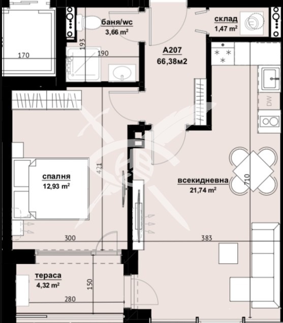 Продава 2-СТАЕН, гр. Бургас, Изгрев, снимка 2 - Aпартаменти - 48219260