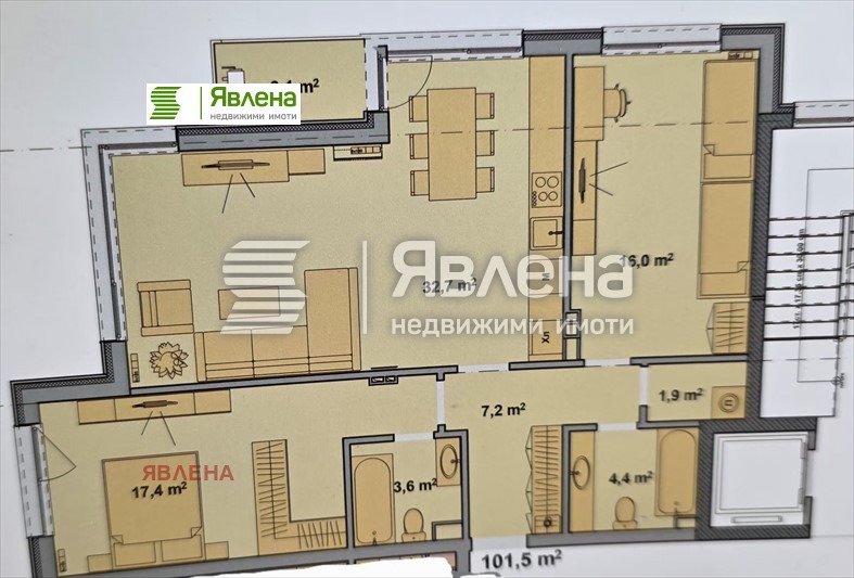 Продава 3-СТАЕН, гр. София, Малинова долина, снимка 3 - Апартаменти - 54283763
