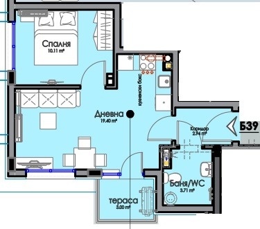Продава 2-СТАЕН, гр. Бургас, област Бургас, снимка 3 - Апартаменти - 50937677