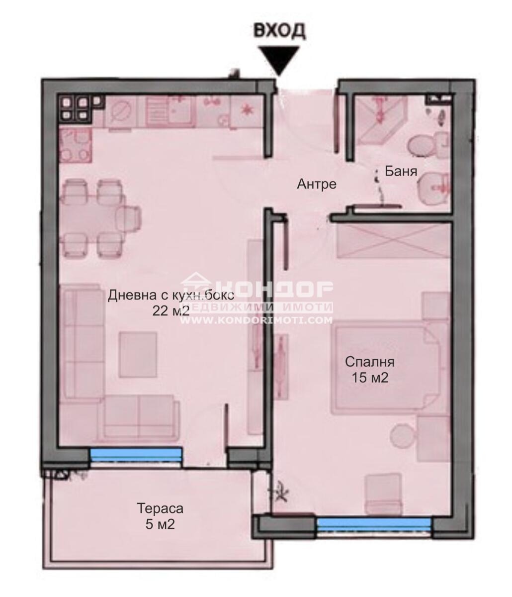 Продава 2-СТАЕН, гр. Пловдив, Беломорски, снимка 2 - Апартаменти - 56210602